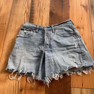 Abercrombie curve love 90s baggy low rise denim shorts